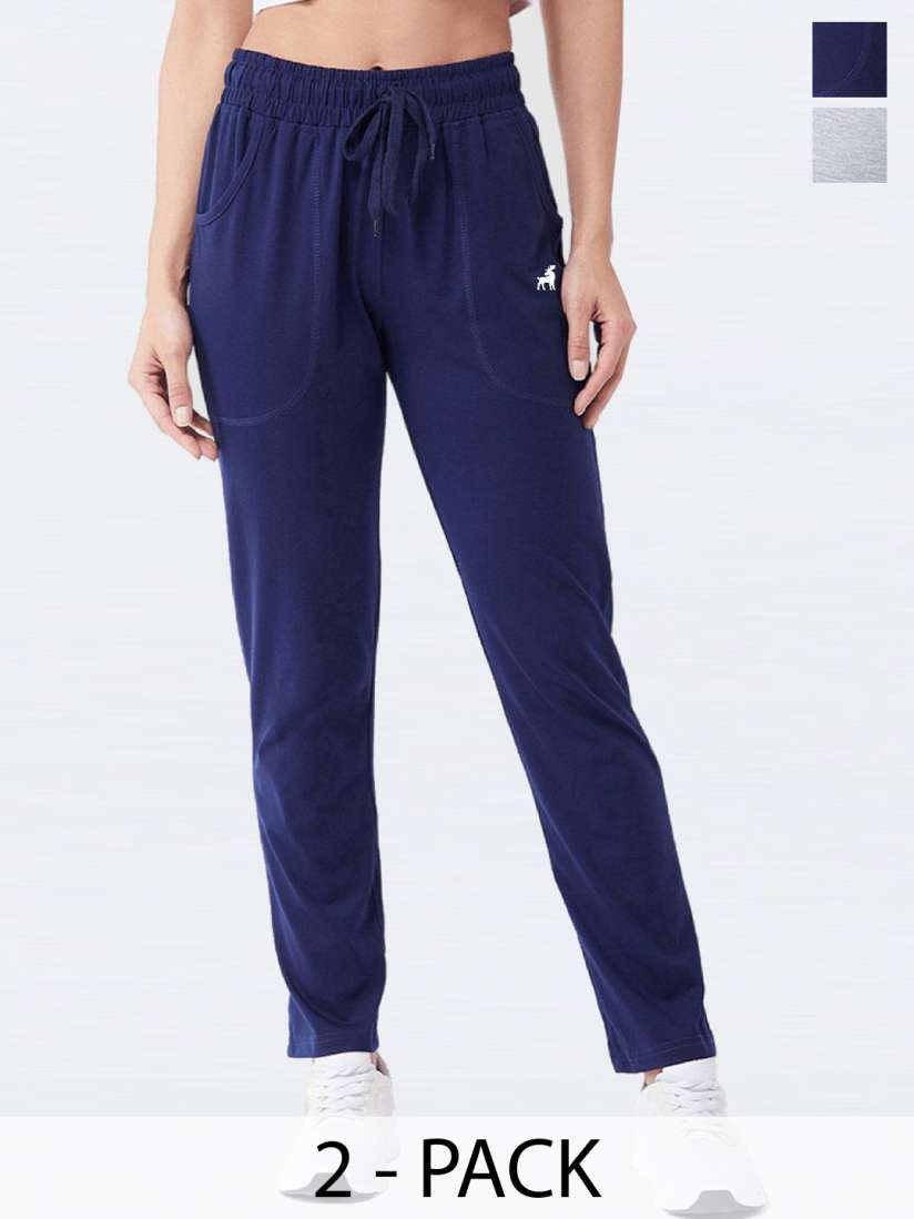 Buy Modeve Women Pack Of 2 Cotton Track Pants Track Pants for Women 30768210 Myntra