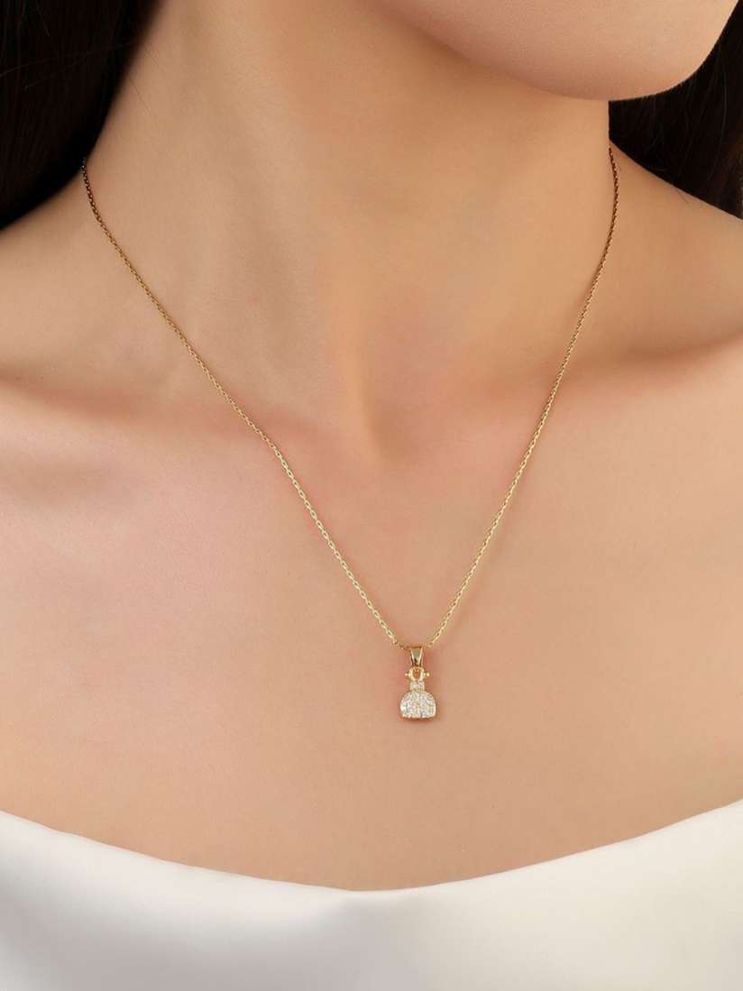 Buy SALTY Gold Plated Artificial Stainless Steel Stones Pendant with Chain Pendant for Women 30765614 Myntra