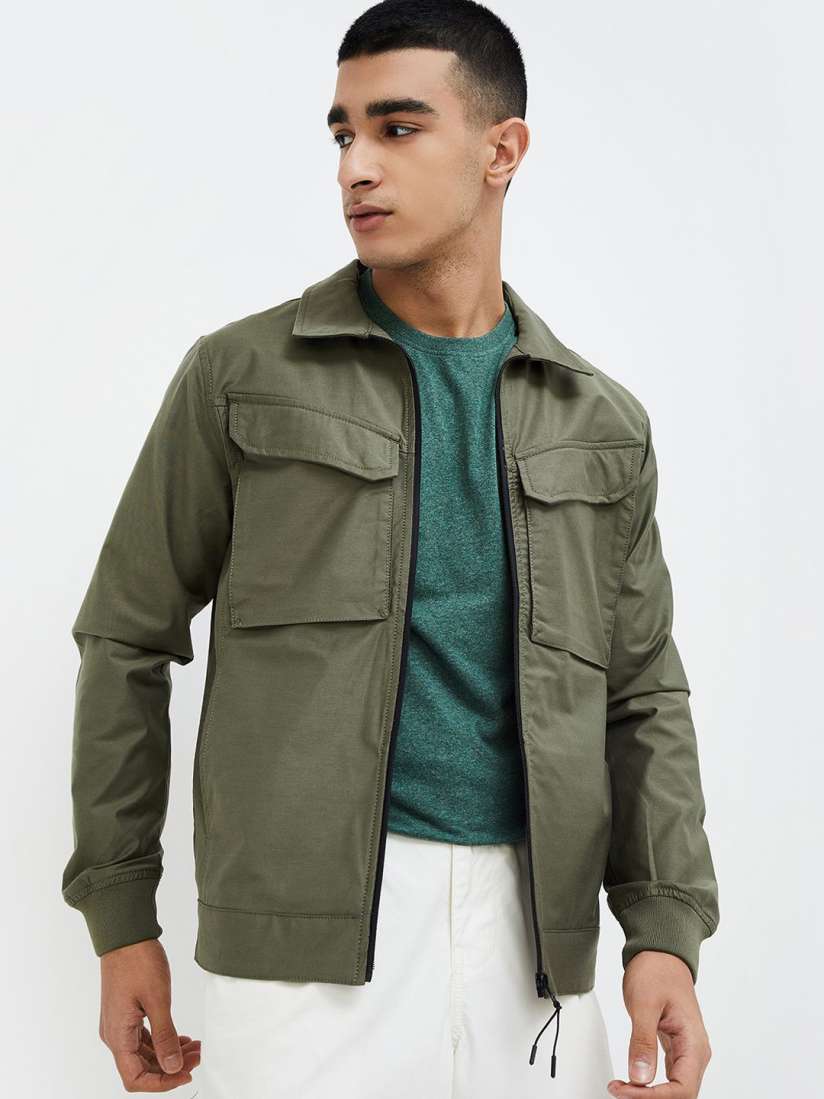 Buy Bossini Men Checked Longline Open Front Jacket with Embroidered Jackets for Men 30467683 Myntra