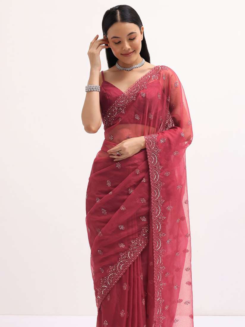 Myntra organza sarees store