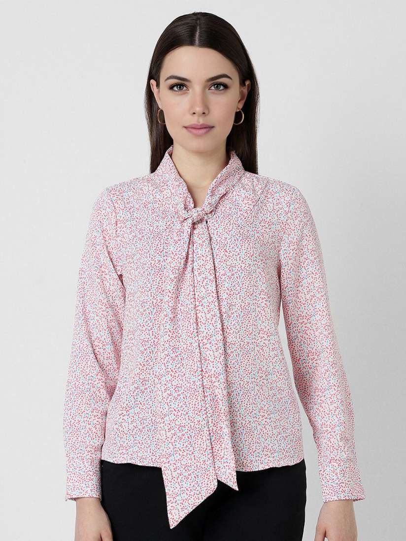 Buy Van Heusen Woman Women Collarless Micro Ditsy Printed Formal Shirt Shirts for Women 30458274 Myntra