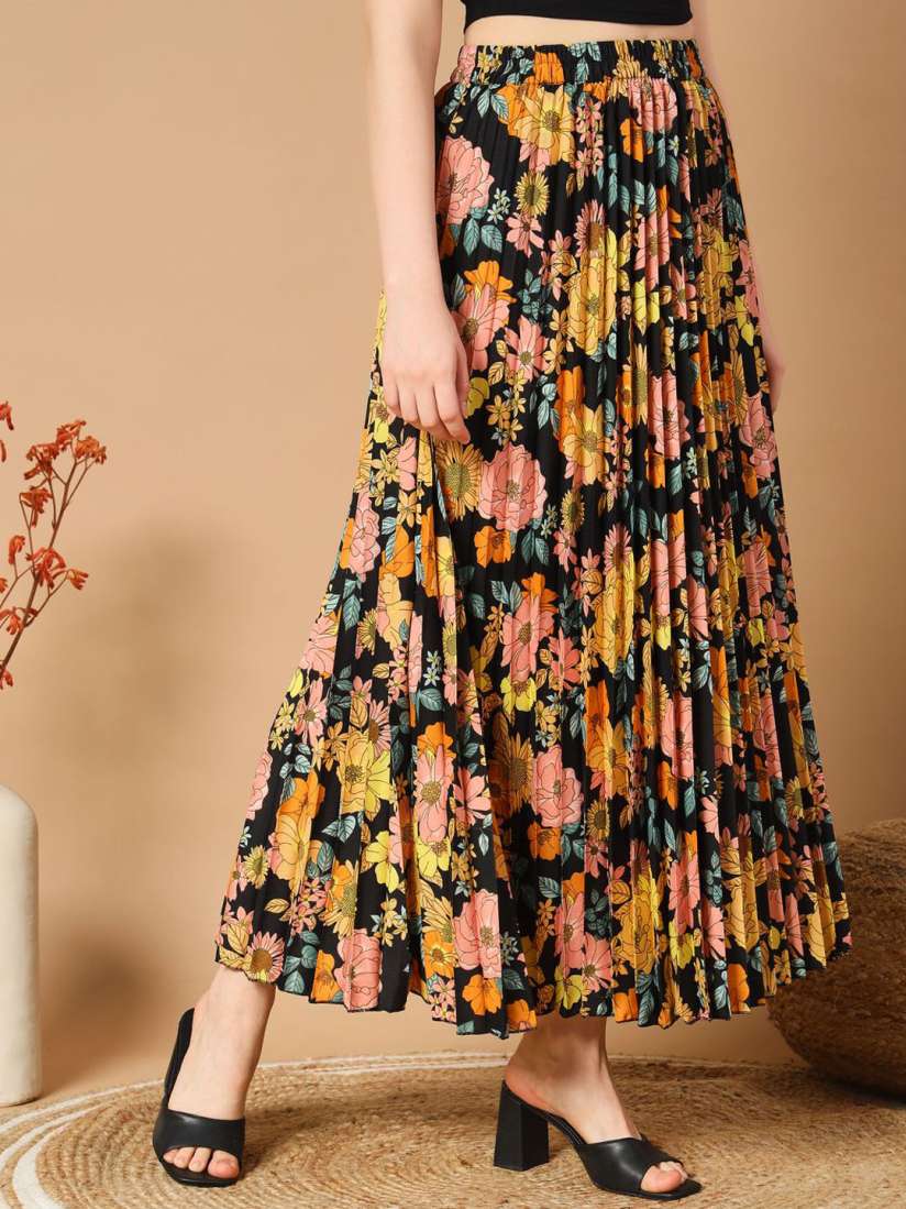 Autumn Botanical Printed Skirt （HerLip to Autumn Botanical