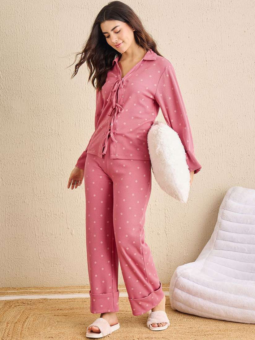 Buy Avanday Women Printed Belted Shirt With Trousers Night suit Night suits for Women 30786130 Myntra