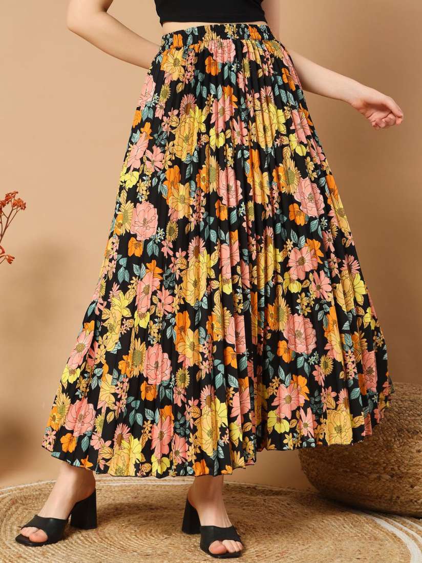 Custom Made Long Floral Print Linen Skirt for Women - Summer Fashion Must-Have 0948# Custom Made Long Floral Print Linen Skirt for Women - Summer Fashion Must-Have 0948#