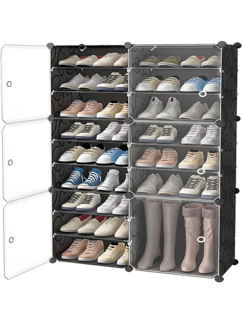 Buy KriShyam Black 36 Pairs Tower 6 Door Portable Shoe Rack Racks and Wardrobes for Unisex 30801849 Myntra