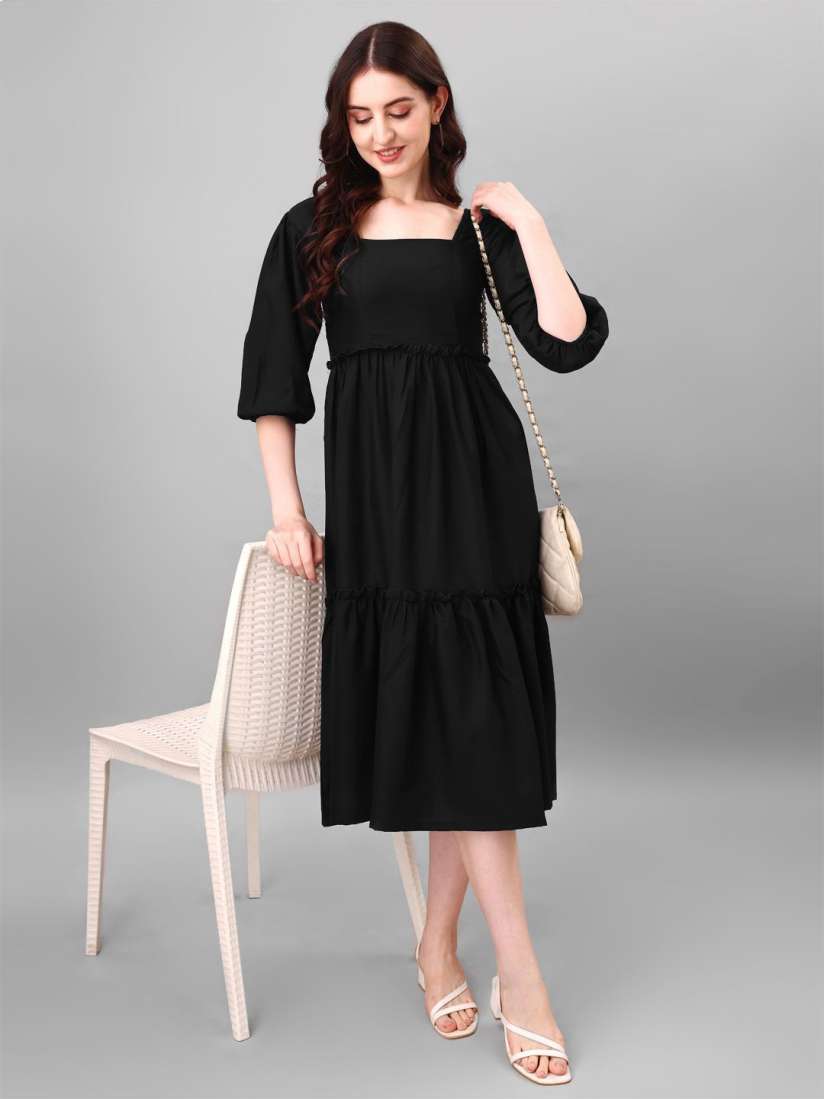 Knee length dresses myntra clearance