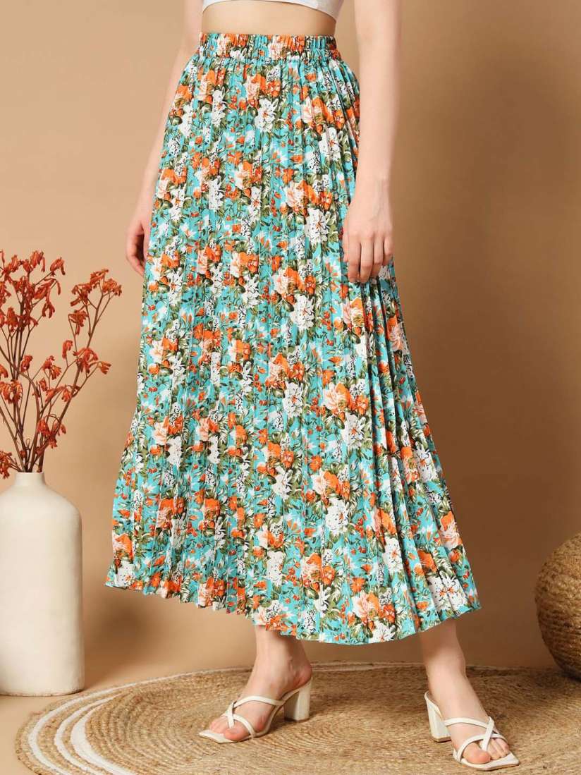 スカート herlipto Autumn Botanical Printed Skirt Herlipto Autumn Botanical Printed Skirt