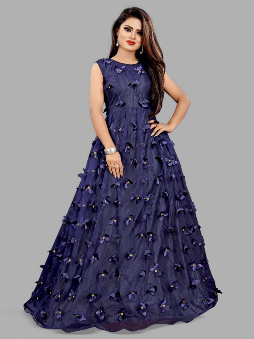 Buy Aika Embroidered Net Fit Flare Maxi Dress Dresses for Women 30771228 Myntra