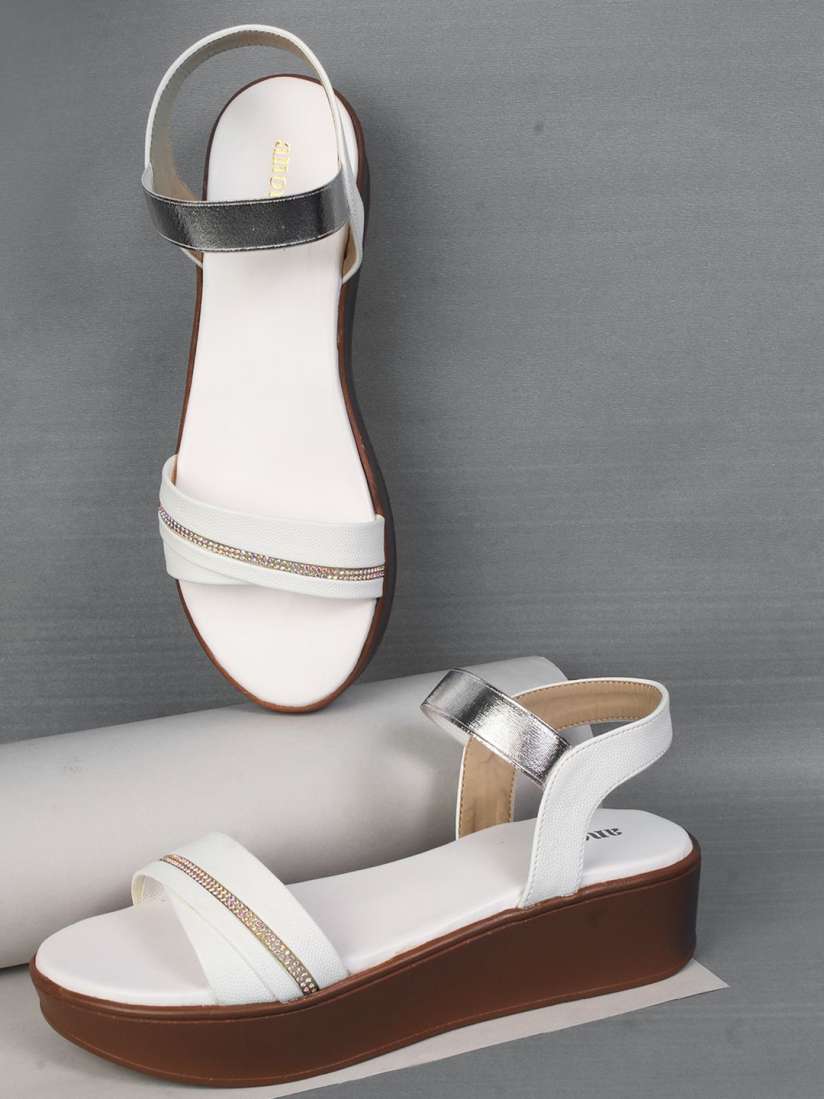 White sandals with backstrap store