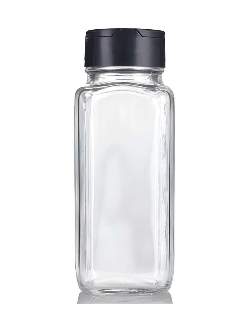 Buy CROCO JAR Transparent Black Pieces Glass Spice Jars 100