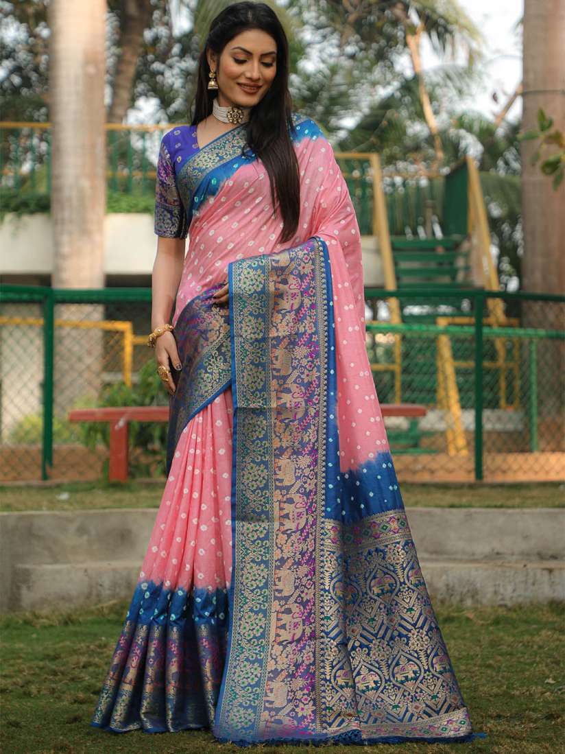 Pure bandhani saree hot sale