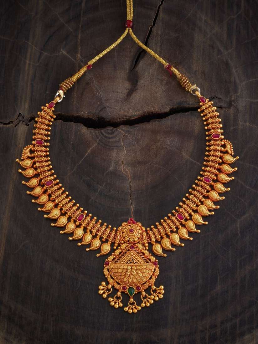 Buy Kushal s Fashion Jewellery Gold Plated Silver Temple Necklace Necklace and Chains for Women 30787060 Myntra