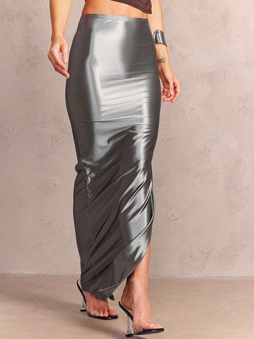 Grey Plaid Pencil Skirt 4t Pencil Skirt Long Skirts Online Myntra