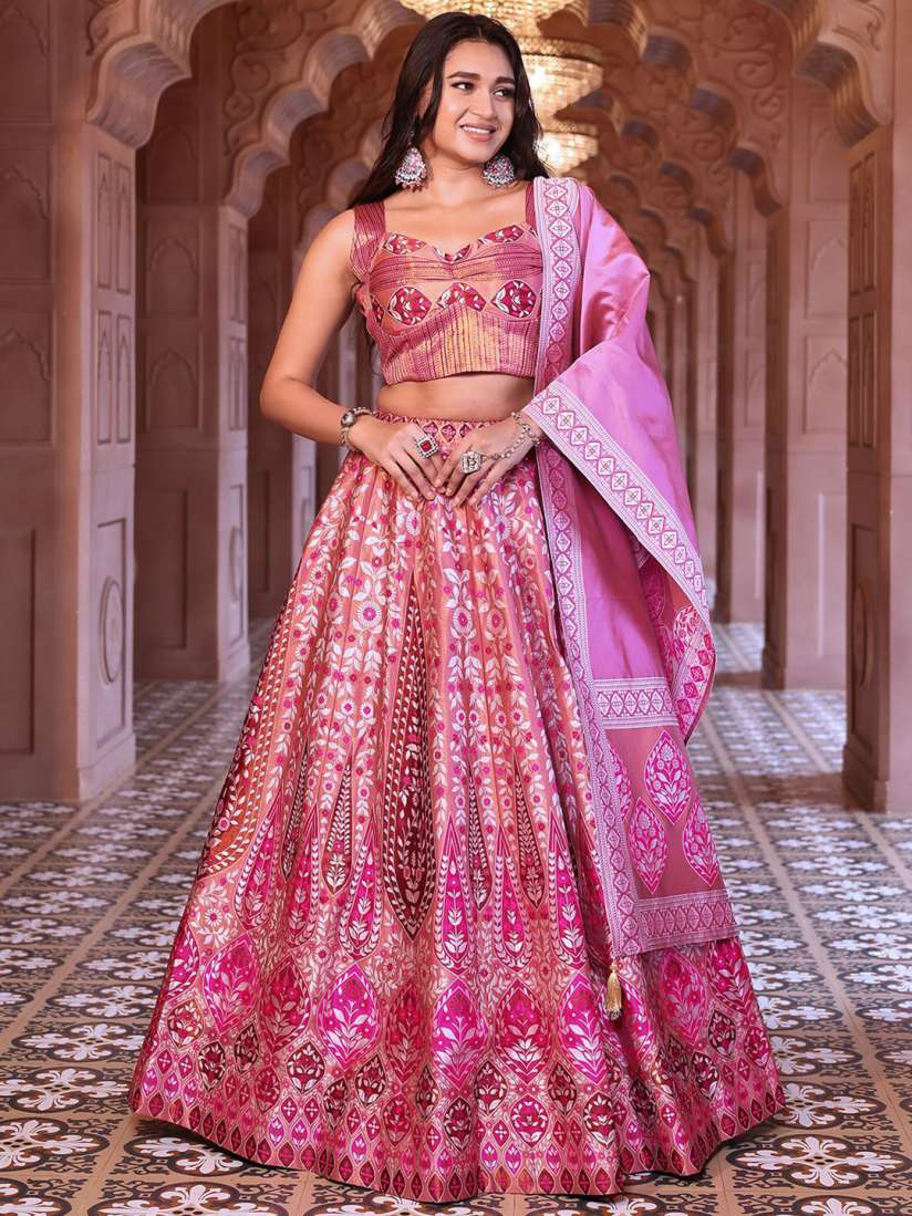 Buy PURVAJA Ready to Wear Lehenga Unstitched Blouse With Dupatta Lehenga Choli for Women 30776028 Myntra