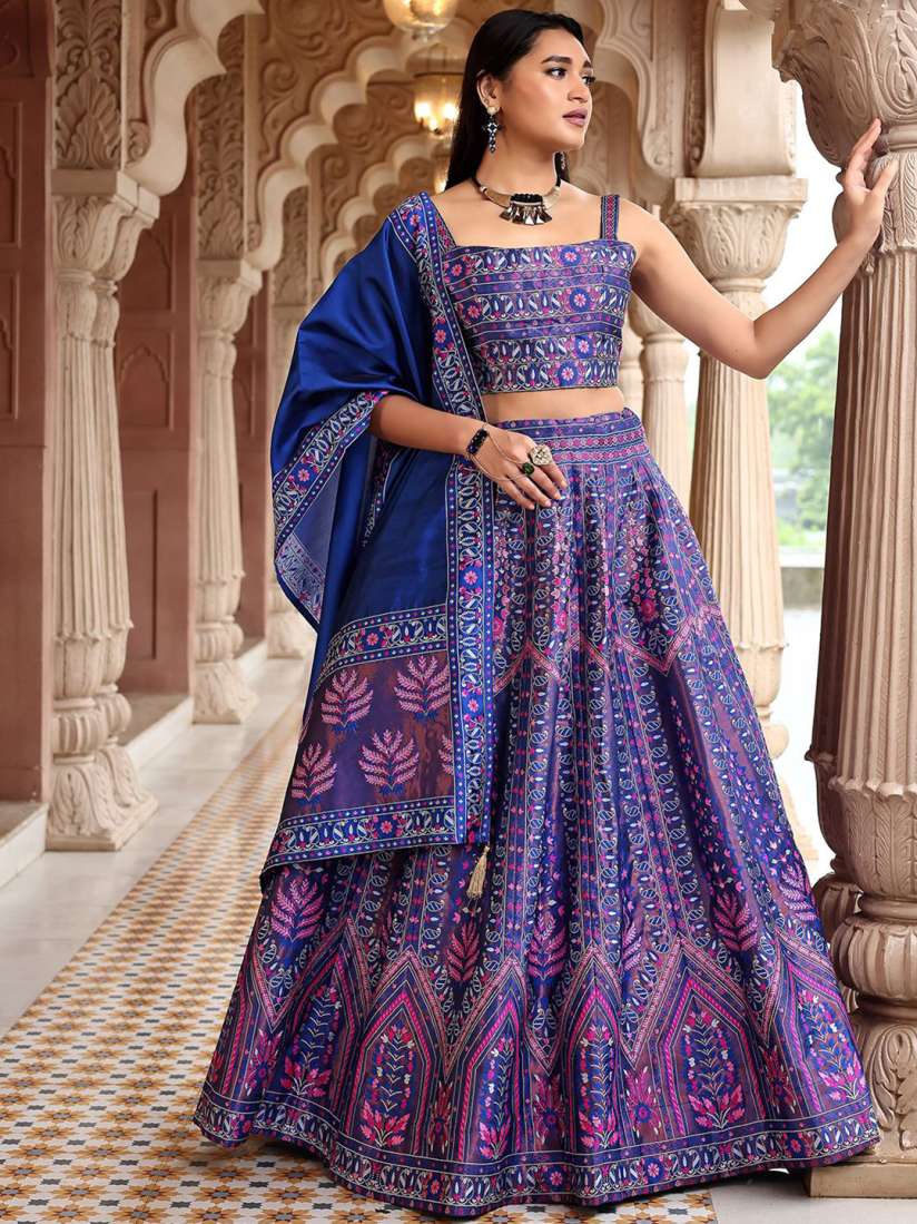 Buy PURVAJA Ready to Wear Lehenga Unstitched Blouse With Dupatta Lehenga Choli for Women 30776023 Myntra