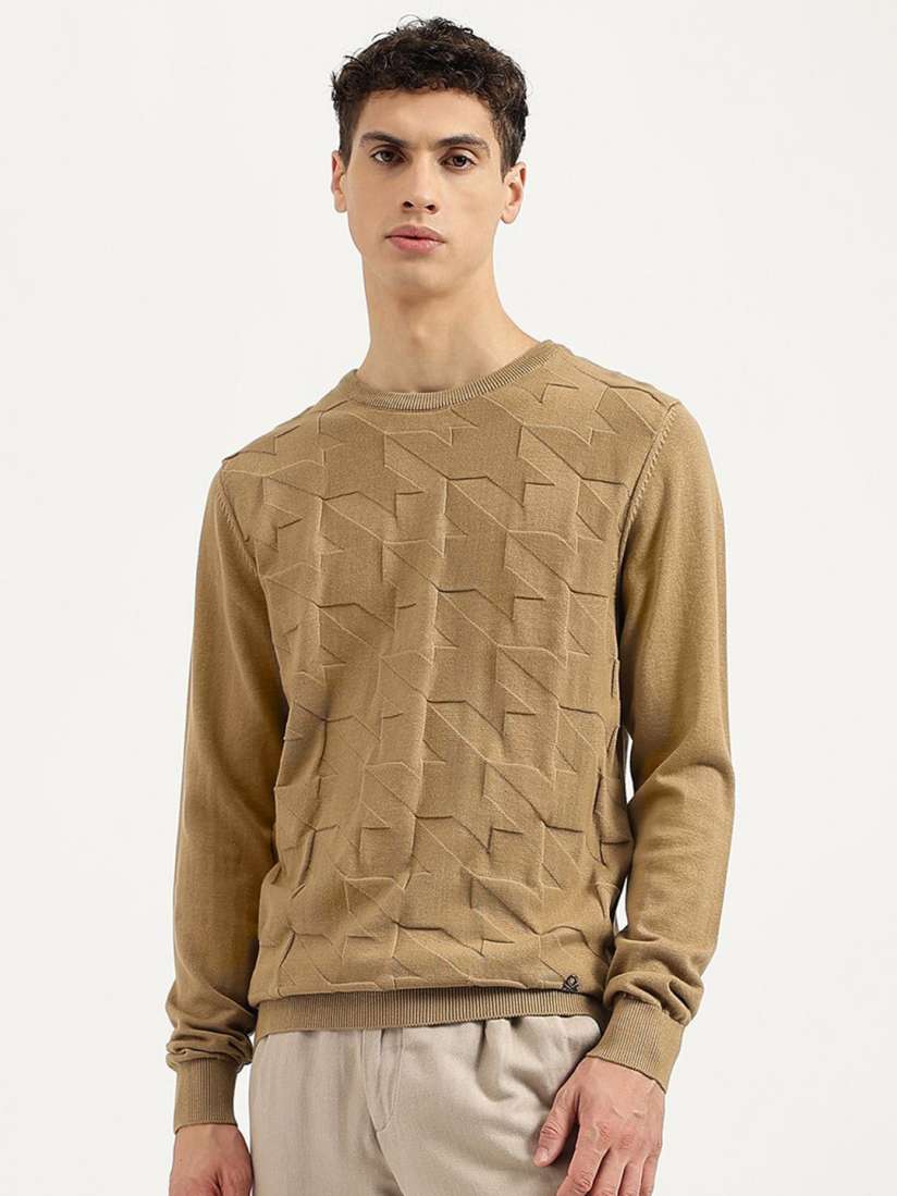 United colors of benetton full sleeve solid men's sweatshirt outlet