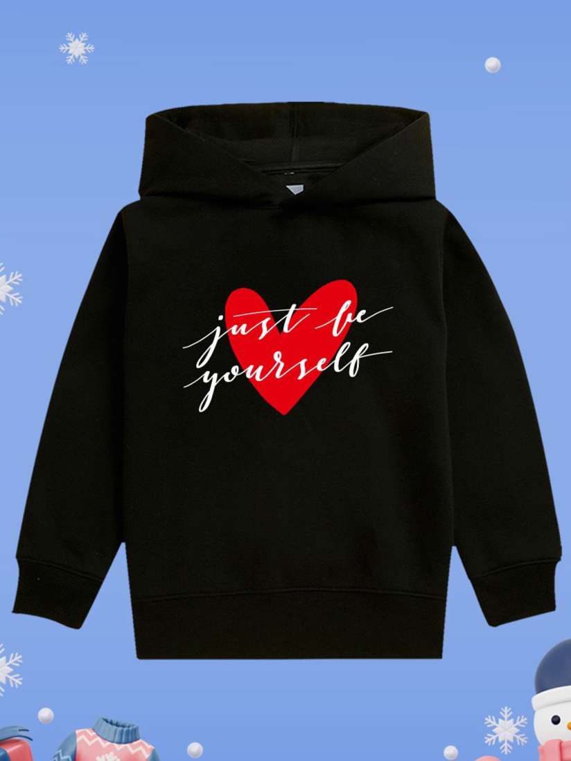 Buy NUSYL Girls Typography Printed Hooded Sweatshirt Sweatshirts for Girls 30470584 Myntra