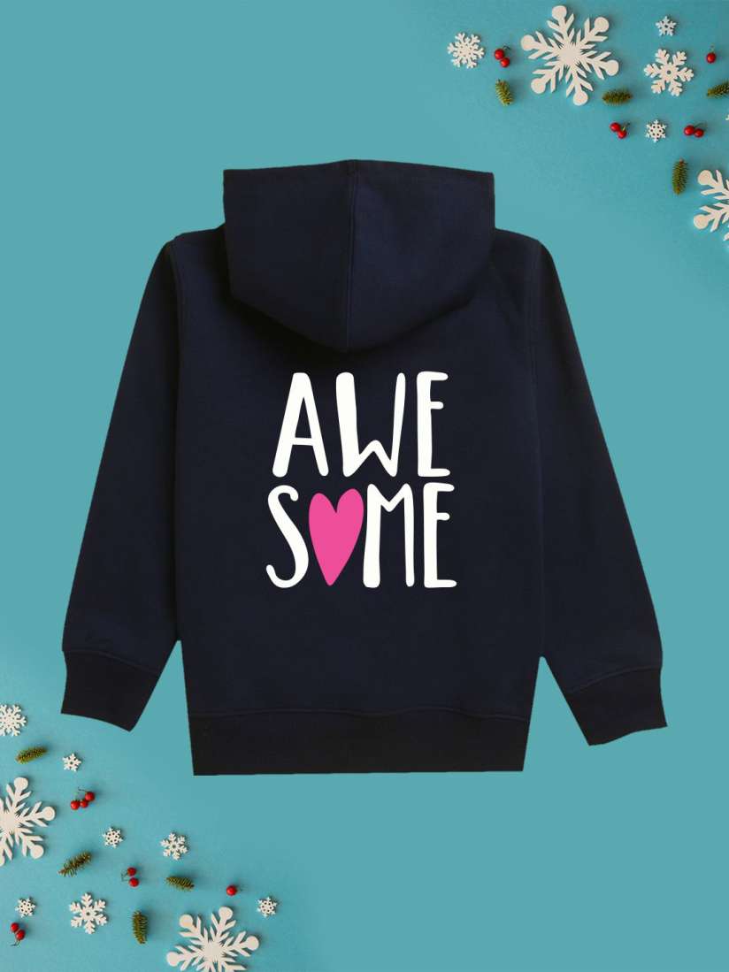 Buy NUSYL Girls Typography Printed Hooded Sweatshirt Sweatshirts for Girls 30470712 Myntra