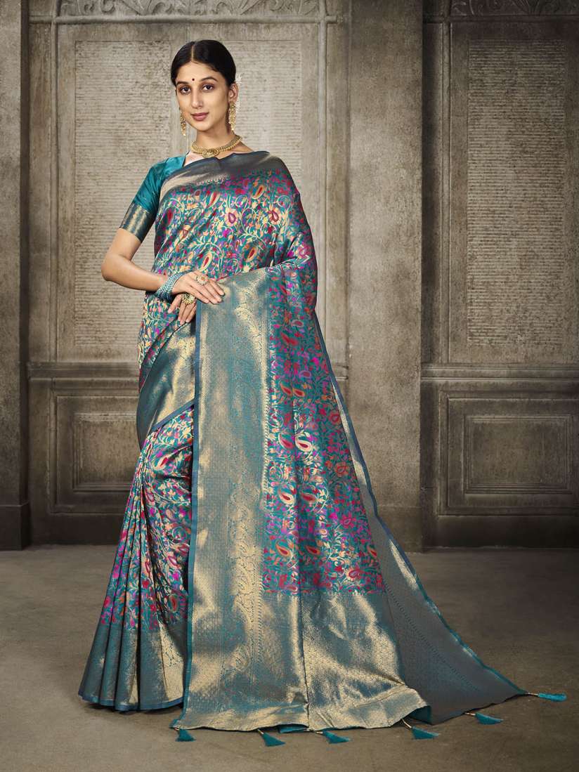 Banarasi silk saree myntra clearance