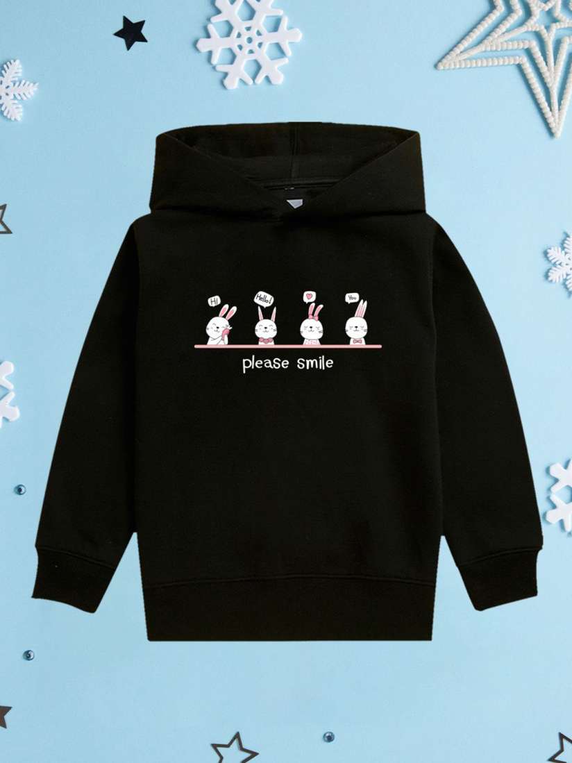 Buy NUSYL Girls Graphic Printed Hooded Sweatshirt Sweatshirts for Girls 30470557 Myntra