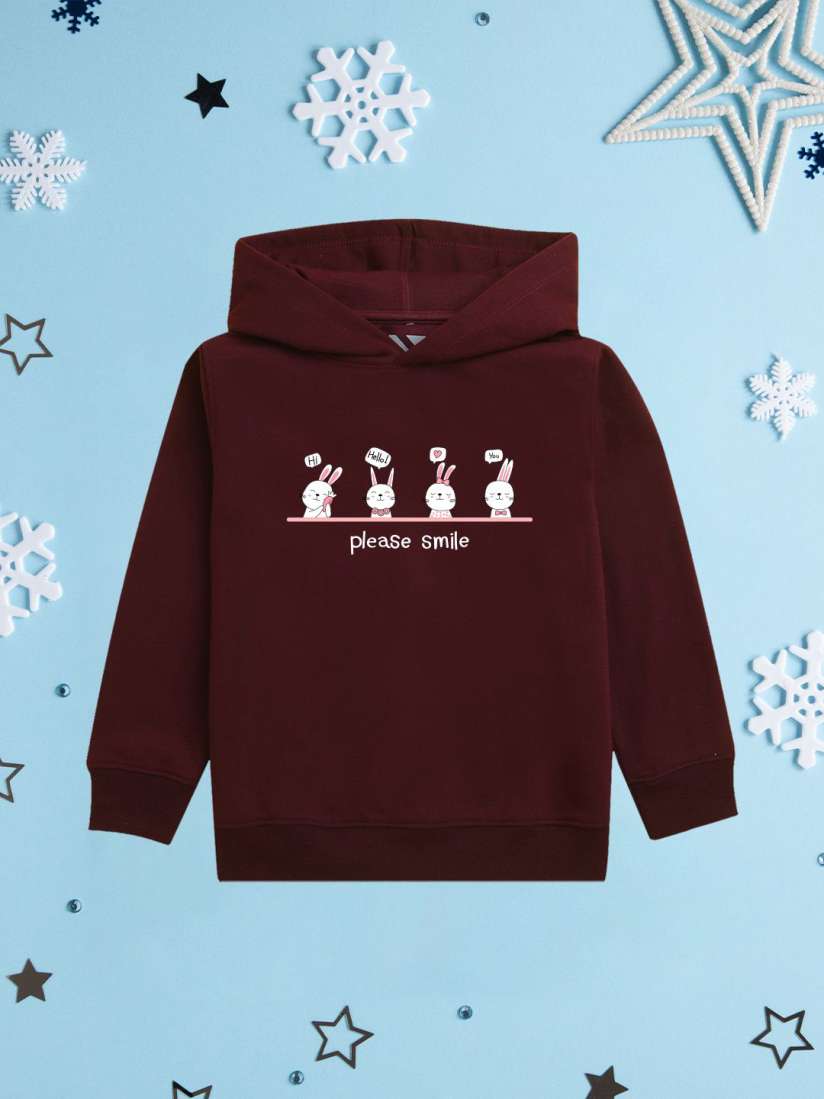 Buy NUSYL Girls Graphic Printed Hooded Sweatshirt Sweatshirts for Girls 30470660 Myntra