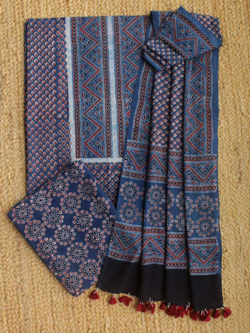 Buy Weaves of Tradition Printed Pure Cotton Unstitched Dress Material Dress Material for Women 30470273 Myntra