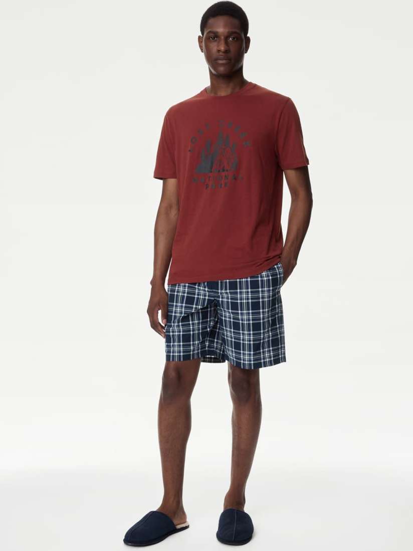 Buy Marks Spencer Men Printed T shirt and Shorts Night suit Night suits for Men 30454662 Myntra