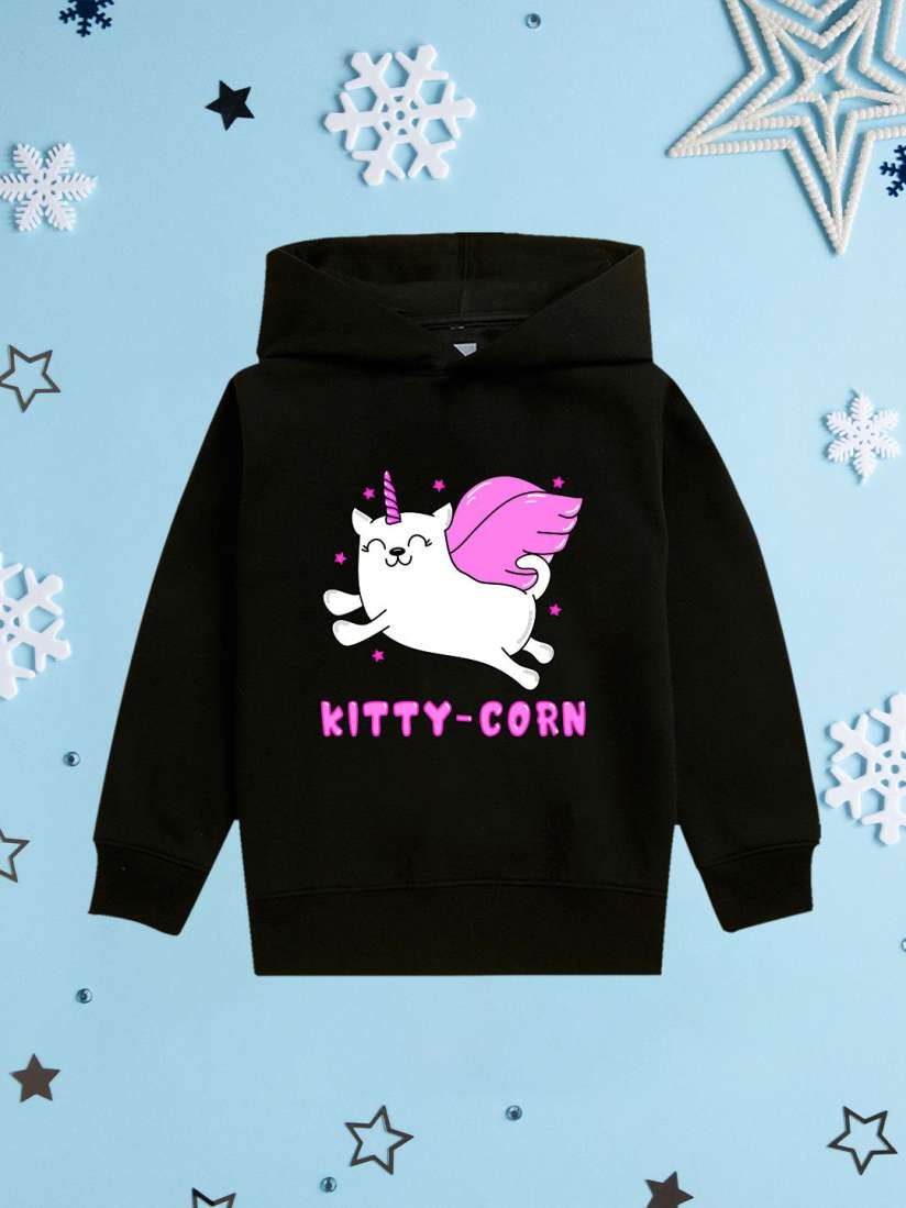 Buy NUSYL Girls Graphic Printed Hooded Sweatshirt Sweatshirts for Girls 30470710 Myntra