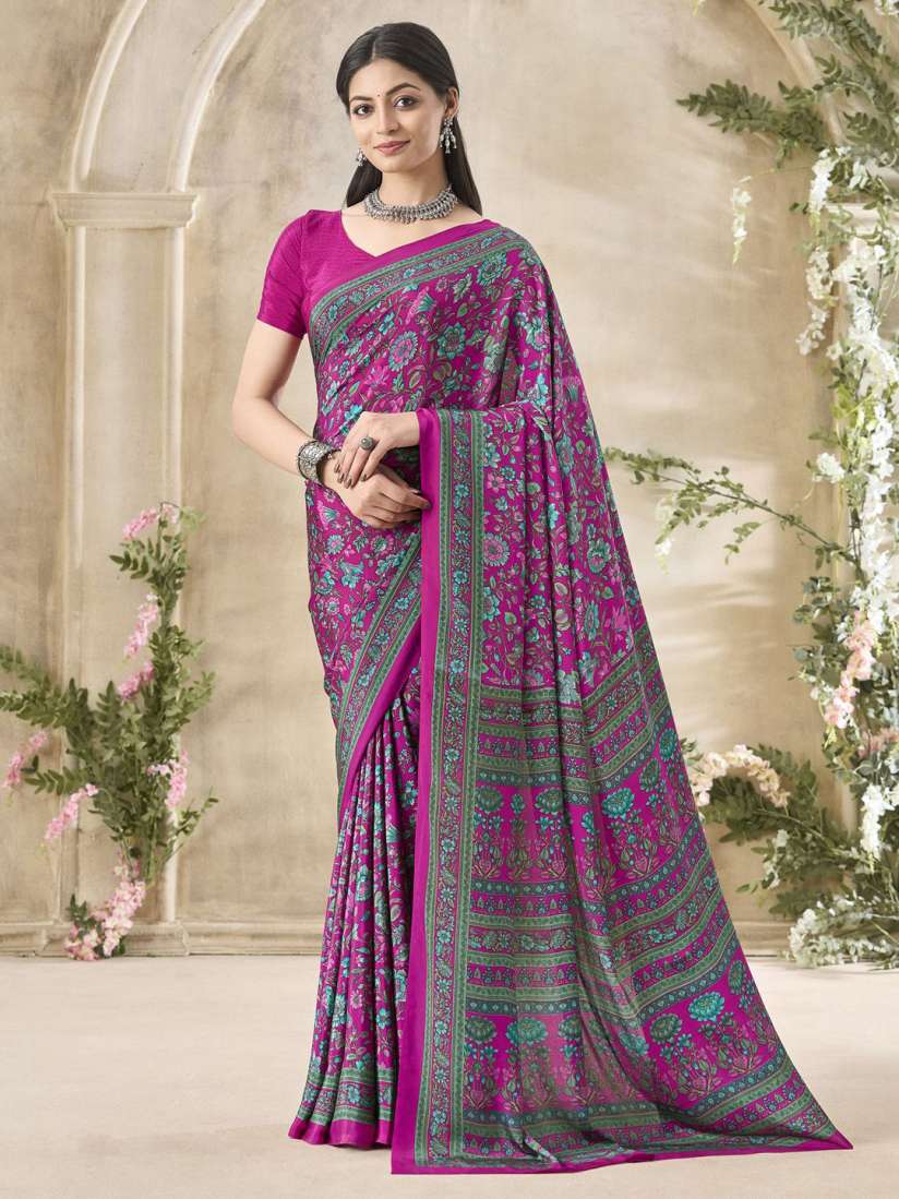 Myntra crepe sarees hotsell