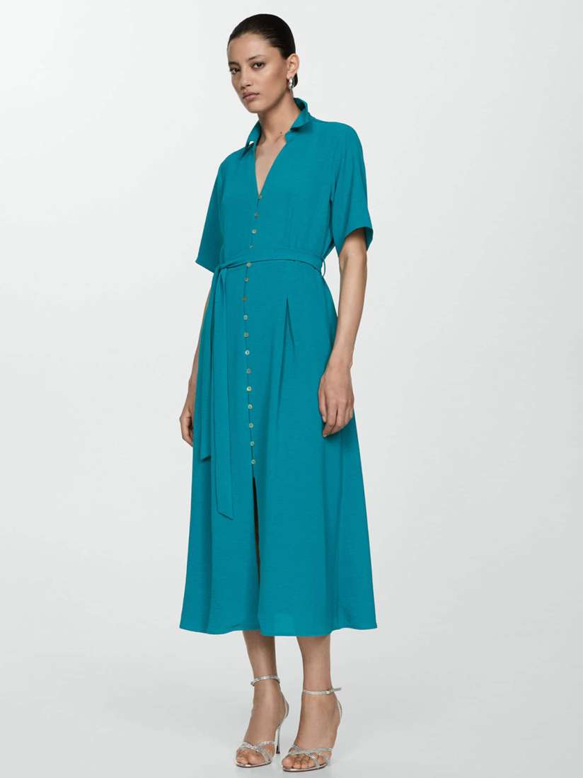 Bow shirt dress mango online