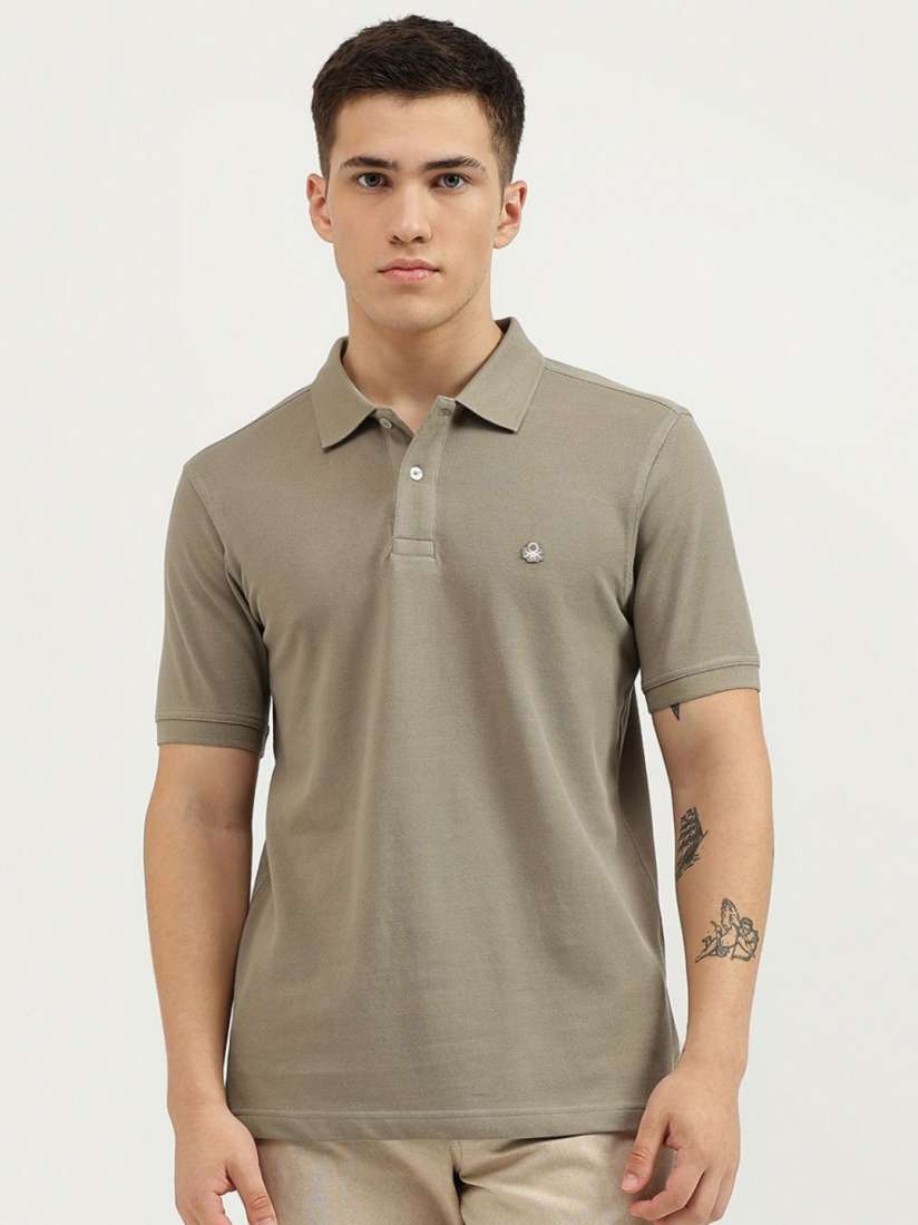United colors of benetton men's solid regular fit polo on sale