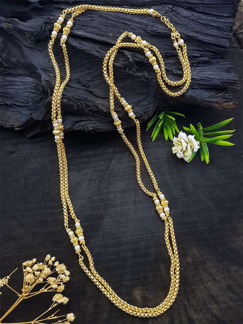Buy GRIIHAM Gold Plated Pearl Mangalya Chain Necklace and Chains for Women 30487037 Myntra