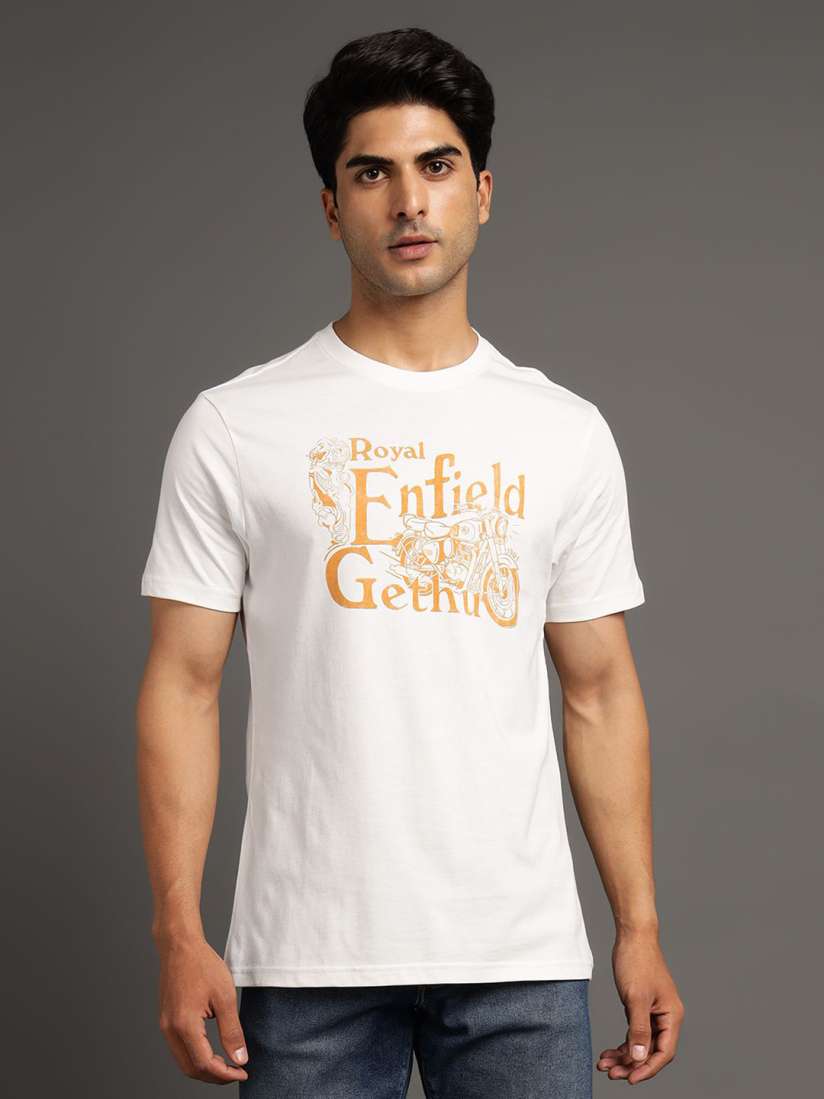 Buy Royal Enfield Men Typography Printed Pockets T shirt Tshirts for Men 30538207 Myntra