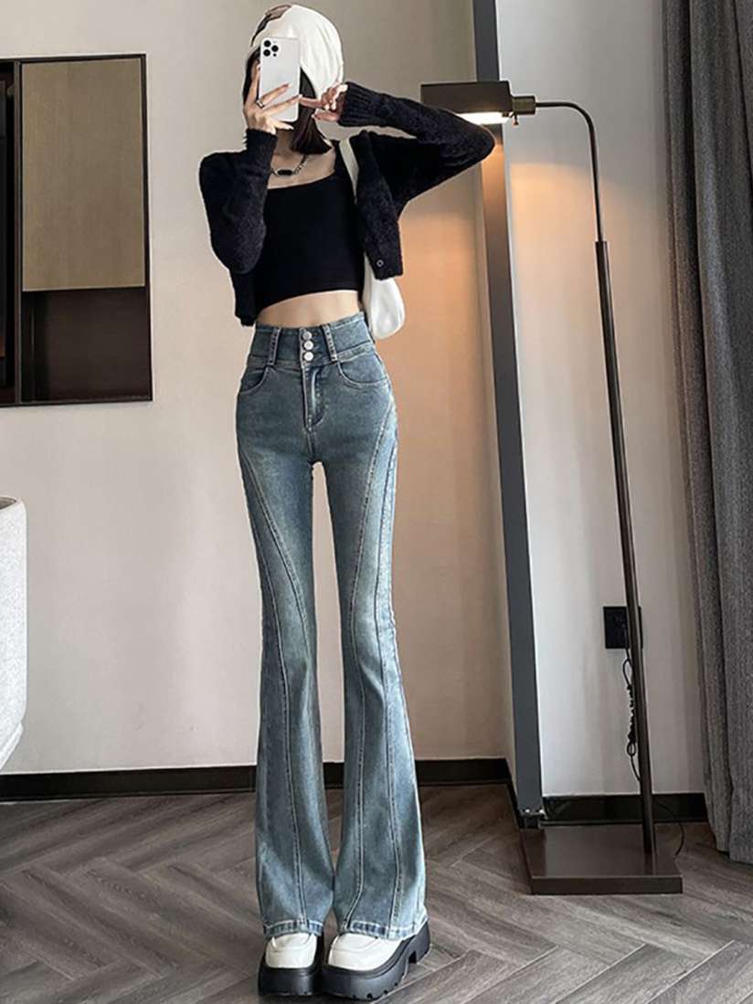 Buy StyleCast x Revolte Women Flared Slash Knee Heavy Fade Jeans Jeans for Women 30523219 Myntra