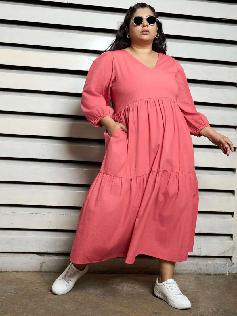 Plus size tiered dresses sale