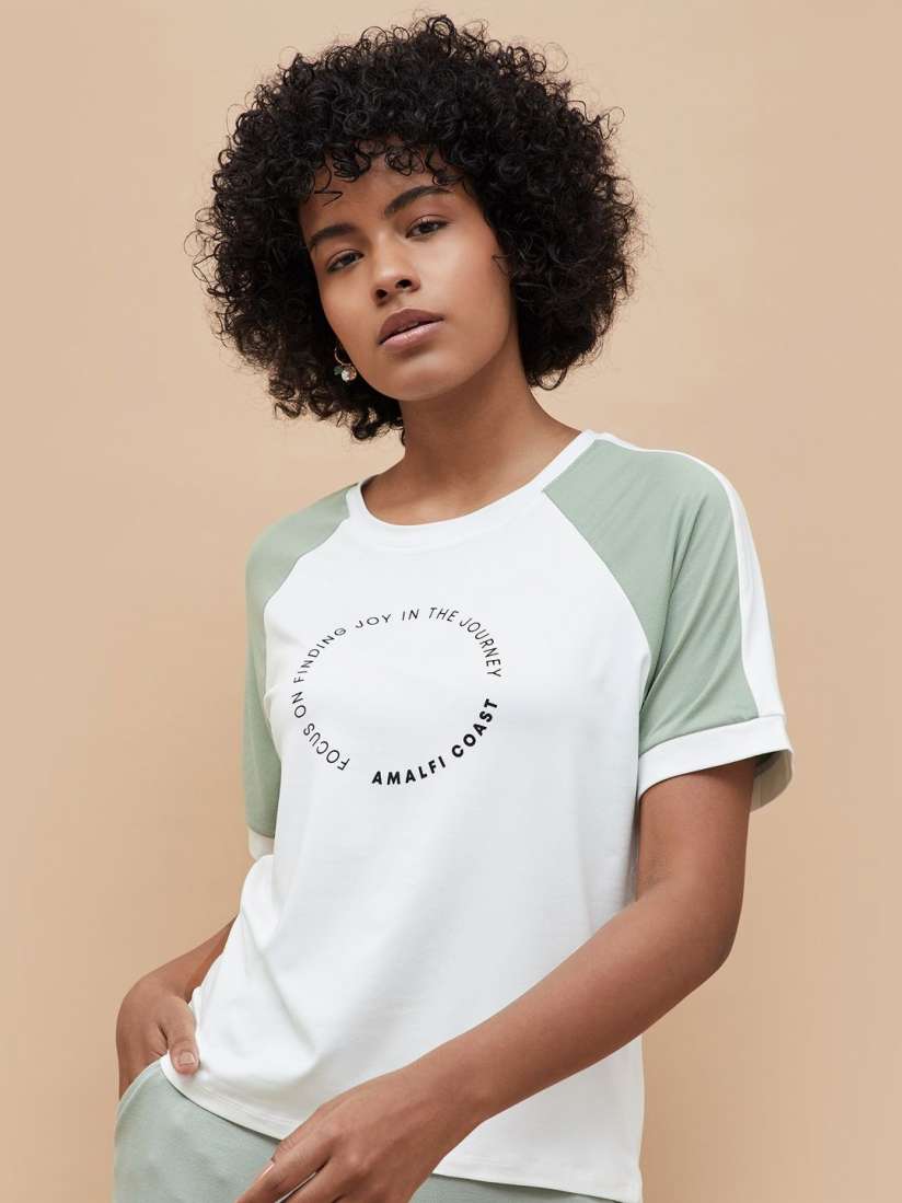 Buy Kappa Women Printed Raw Edge T shirt Tshirts for Women 30528757 Myntra