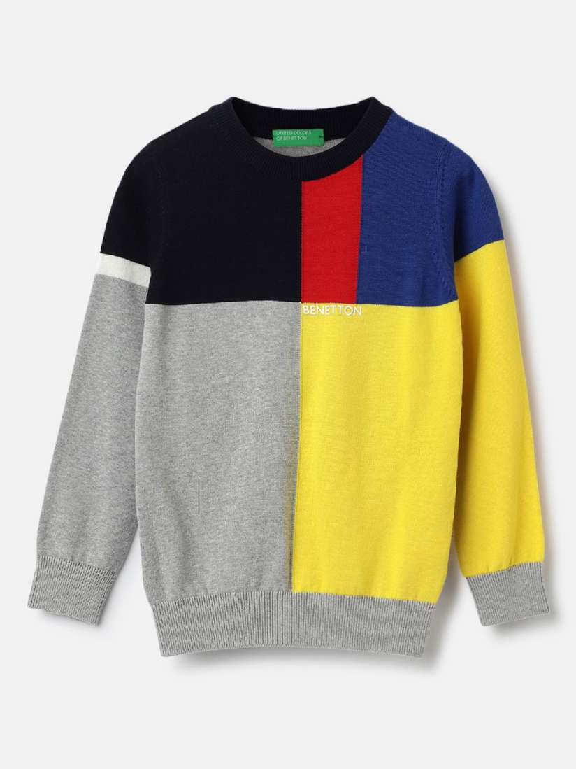 Buy United Colors of Benetton Boys Colourblocked Sweatshirt Sweatshirts for Boys 30507167 Myntra