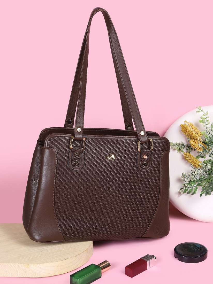 Buy Metro Leather Structured Shoulder Bag Handbags for Women 30524409 Myntra