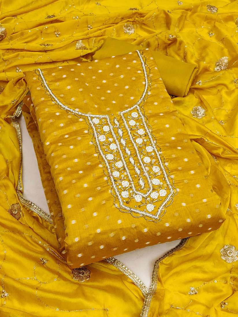 Buy KALINI Geometric Woven Design Zari Unstitched Dress Material Dress Material for Women 30234255 Myntra