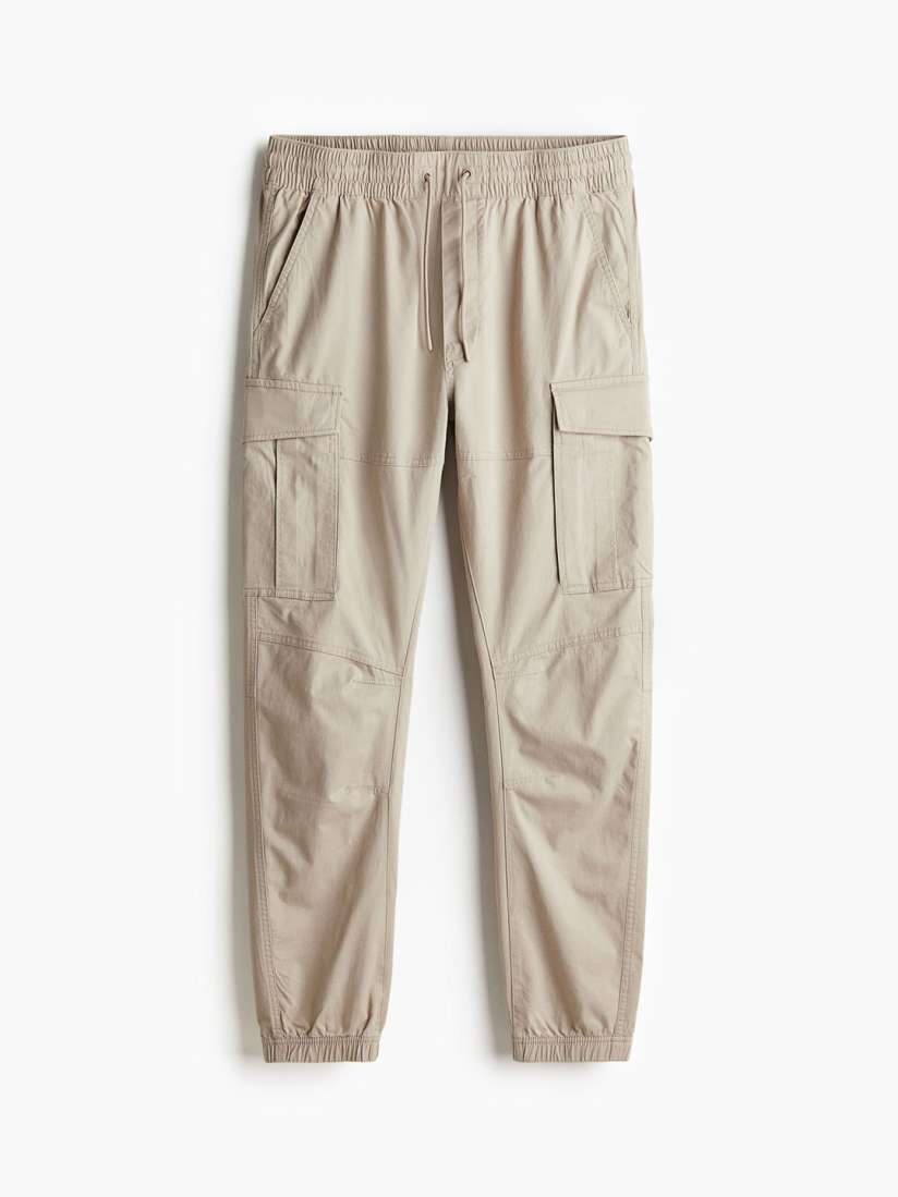 Buy H M Slim Fit Cargo Joggers Trousers for Men 30245611 Myntra