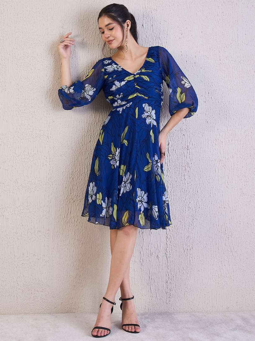 Knee length one piece dress myntra store