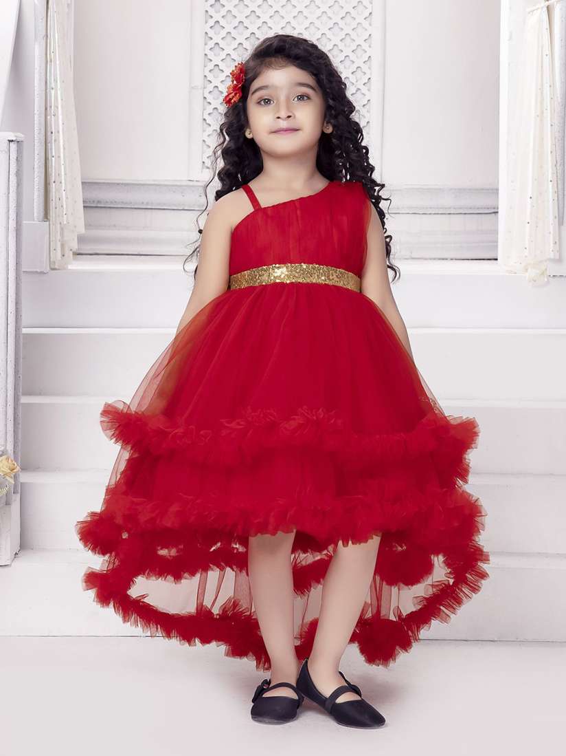Buy Ministitch Girls Net Empire Tail cut Double Layered Dress Dresses for Girls 30225674 Myntra