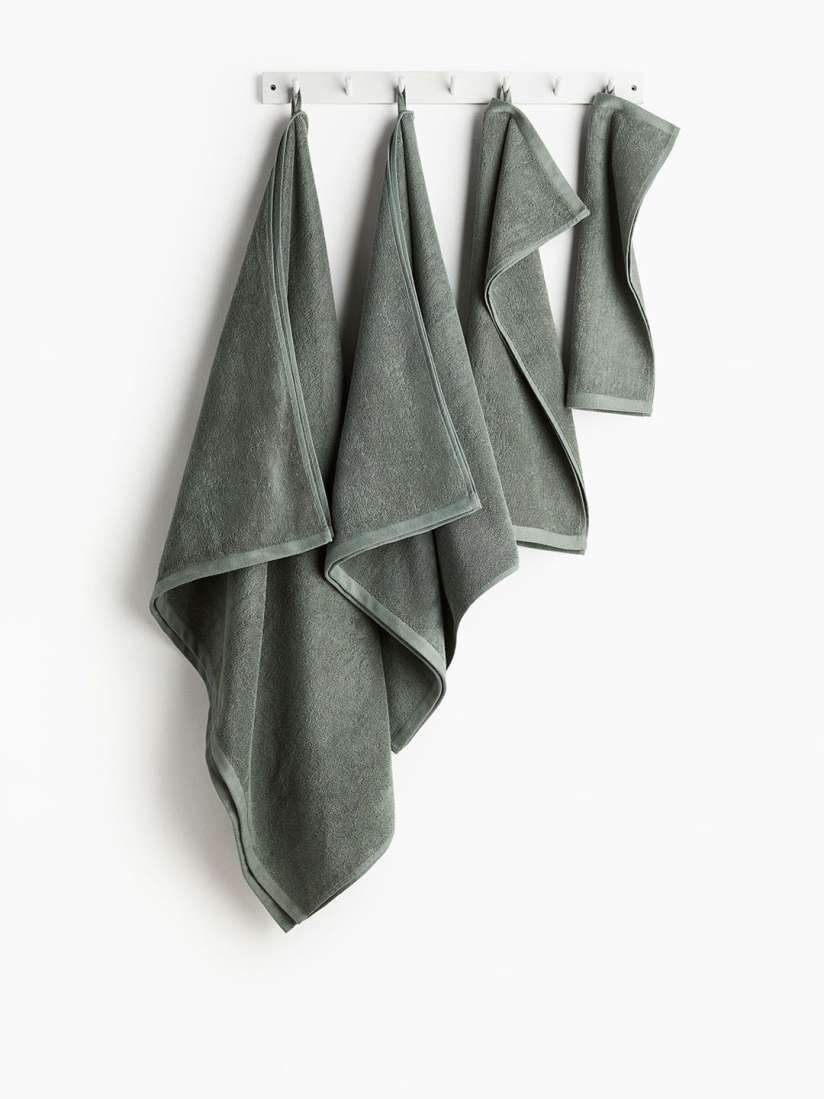 Buy H M Green Terry Hand Towel Bath Towels for Unisex 30244442 Myntra