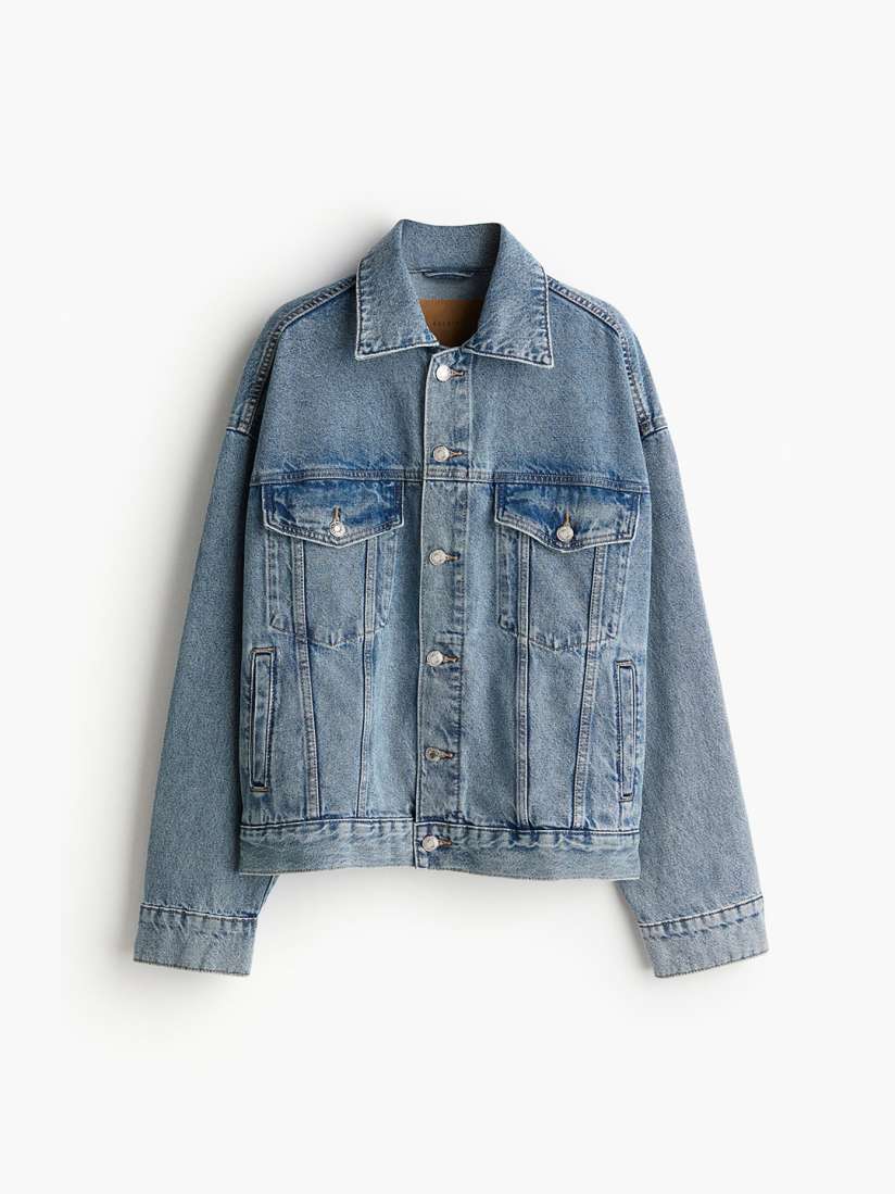 Buy H M Oversized Denim Jacket Jackets for Women 30244547 Myntra