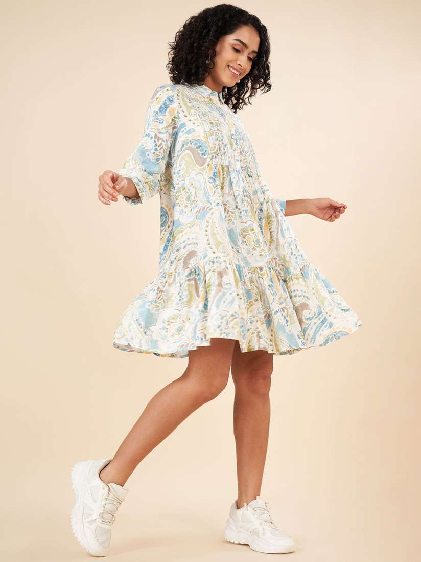 Buy AKKRITI BY PANTALOONS Women Floral Printed Drop Waist Dress Dresses for Women 30305494 Myntra