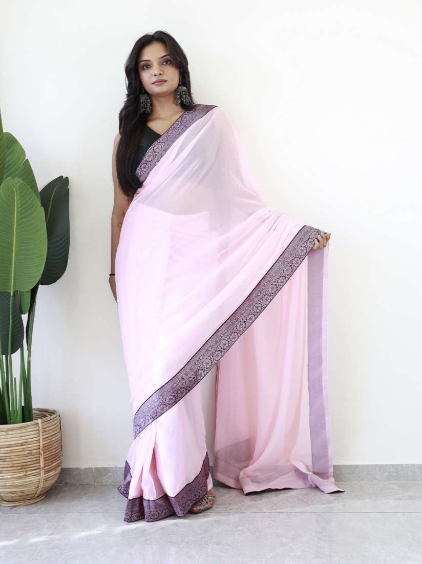 Plain saree in myntra best sale