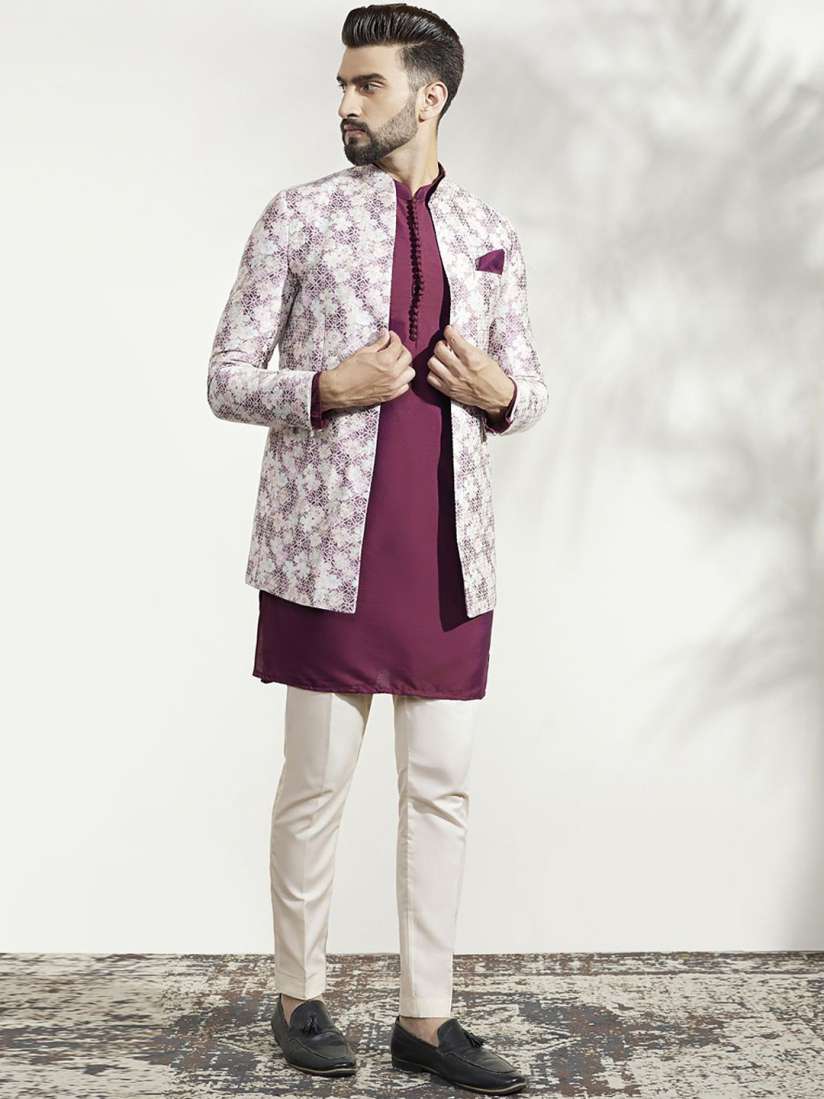 Floral longline jacket shop