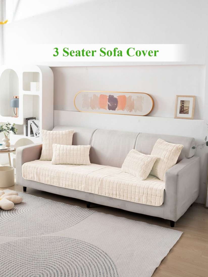 White couch cover 3 seater deals