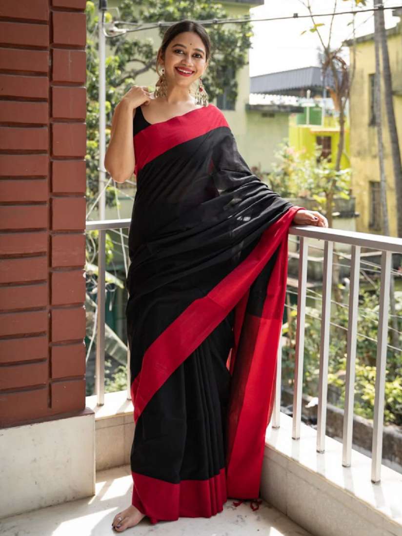 Buy LADY SHOPI Women s Chanderi Plain Saree Sarees for Women 30301258 Myntra
