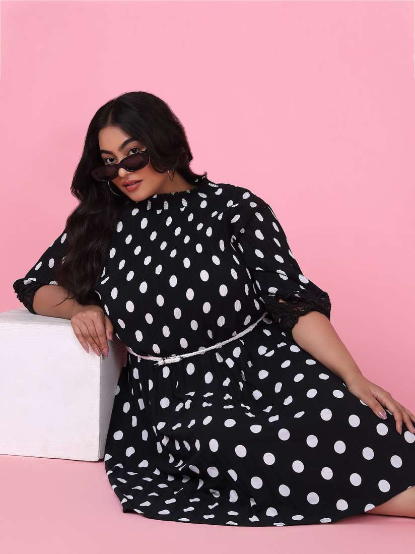 Myntra polka dot dress sale